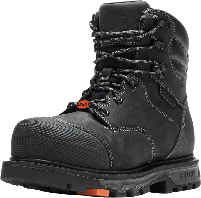 BRUNT Mulder Welted (Comp Toe) - 6" Waterproof Safety Toe Work Boot - Goodyear Welt Construction - EH & ESR Rated - Oil & Slip Resistant - 90-Degree Heel - Adjustable Width System