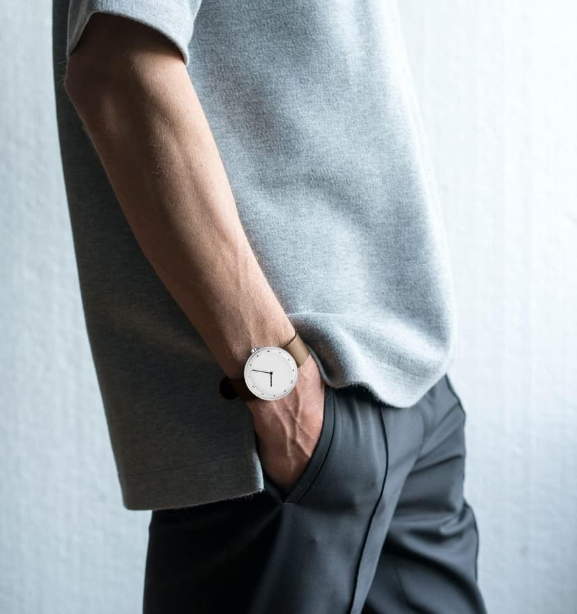 AGEN KGEN Mens Watches Ultra-Thin Minimalist Waterproof Fashion Simple Business Wrist Watch for Men Unisex Dress with Leather Band