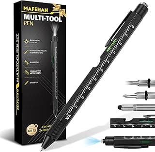 Gifts for Men Who Have Everything – MAFEHAN 9-in-1 Multitool Pen with LED Light, Cool Gadgets & Gifts for Dad, Husband, Grandpa – Christmas Gifts, Stocking Stuffers, White Elephant Ideas