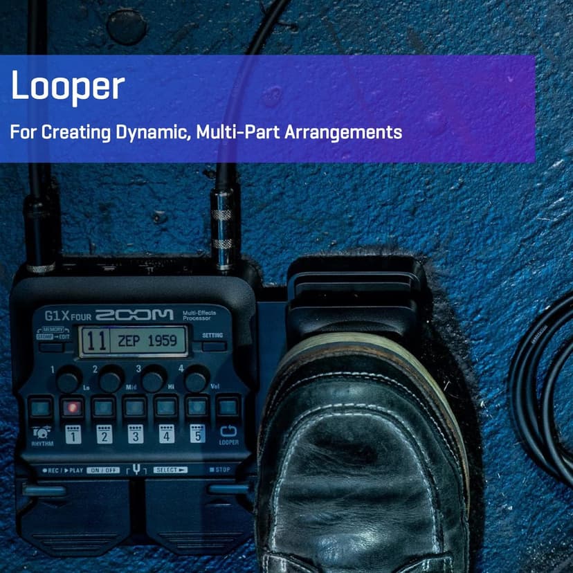 Zoom G1X Four Multi-Effects Processor with Expression Pedal for Electric Guitar