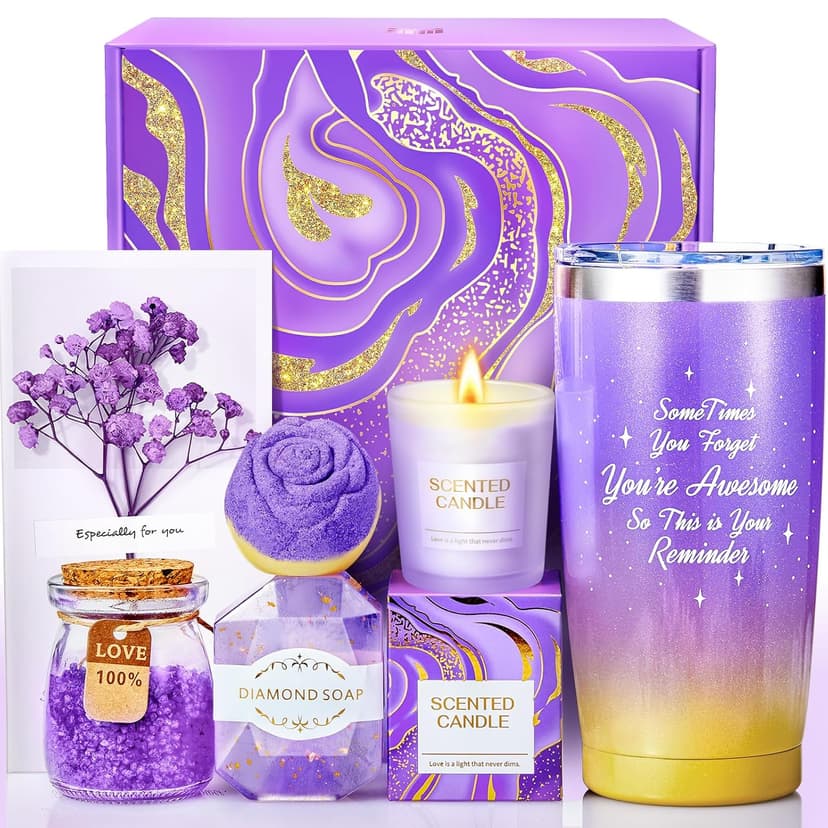 Gifts for Women, Mom, Wife, Her, Girlfriend, Sister, Bestie - Happy Birthday, White Elephant, Self Care Spa Gift Basket Set, Womens Gifts for Christmas, Teacher, Nurse, Employee Appreciation Gifts