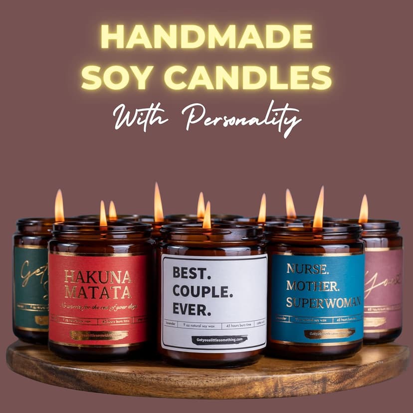 Funny Anniversary Candle for Couples - Funny Gift from Friends for Engagement or Anniversary - Best Couple Ever Thank You Present Idea for Him & Her, Fiance, Newly Engaged Candle for Couples