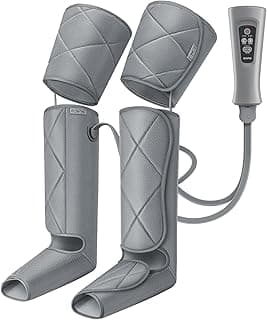 RENPHO Leg Compression Massager, Leg Massager Calf Massager for Circulation and Pain Relief, Effective for Father Mother Reduce Swelling, Grey