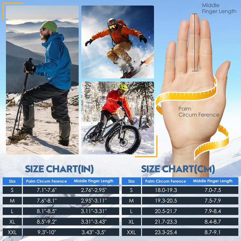 Bruvoalon Winter Gloves for Women & Men, 3M Thermal Insulation, Lycra Fabric, Touchscreen, Anti-Slip