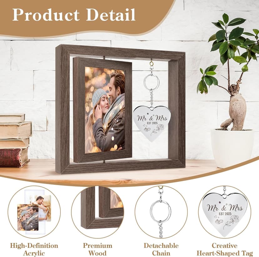 Wedding Gifts for Couples Personalized Wedding Gifts for Newlyweds Gift Wedding Picture Frame Mr and Mrs Wedding Presents for Newlyweds Bridal Shower Gift for Bride