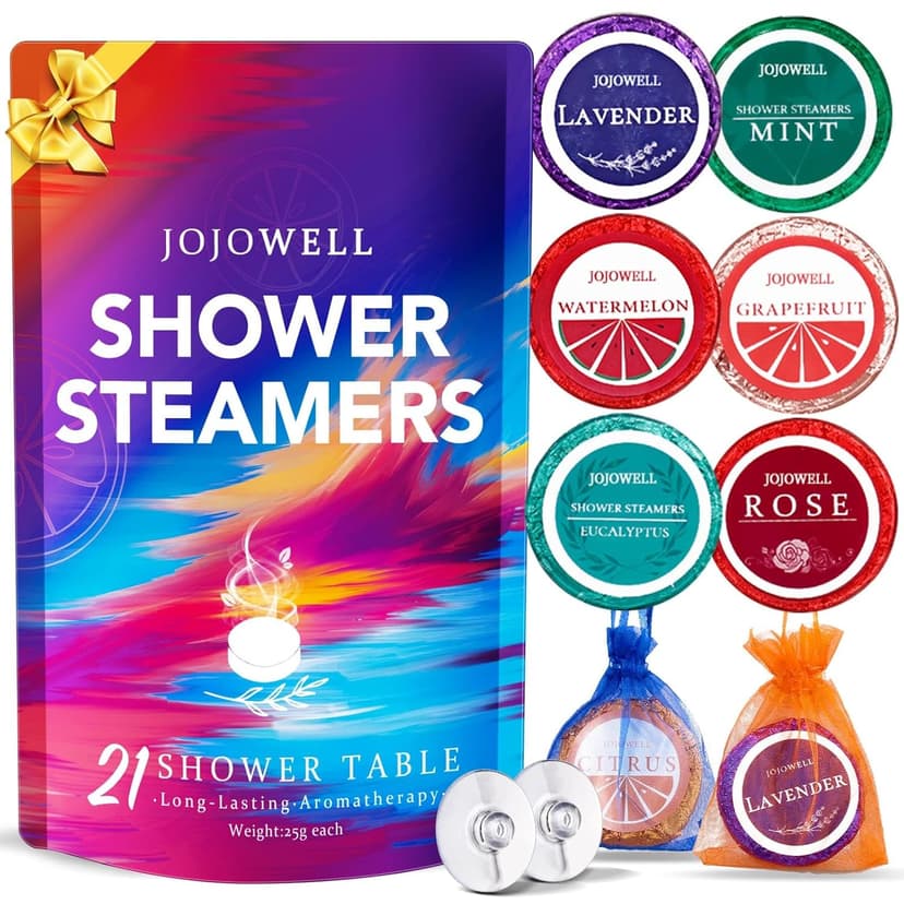 Shower Steamers Aromatherapy - 21Pcs Birthday Gifts for Women, Wife, Mom, Essential Oil, Nasal Relief, Self Care Home Spa Gifts for Woman, Elephant Christmas Gifts for Adults, Women, Teachers, Her