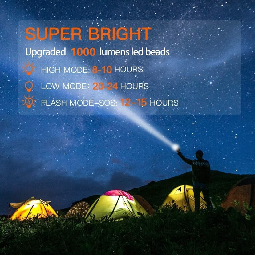 BUYSIGHT BUYSIGHT Rechargeable Spotlight,Spot Lights Hand held High lumens Large Flashlight Handheld Spotlight Lightweight and Super Bright Flashlight (Aluminium_Alloy Golden)