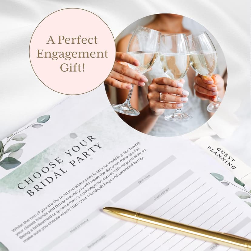 Your Perfect Day Wedding Planner Book and Organizer - Wedding Planner Book - Bridal Planning Binder with Countdown Calendar - Bride Gifts - (FLORAL)