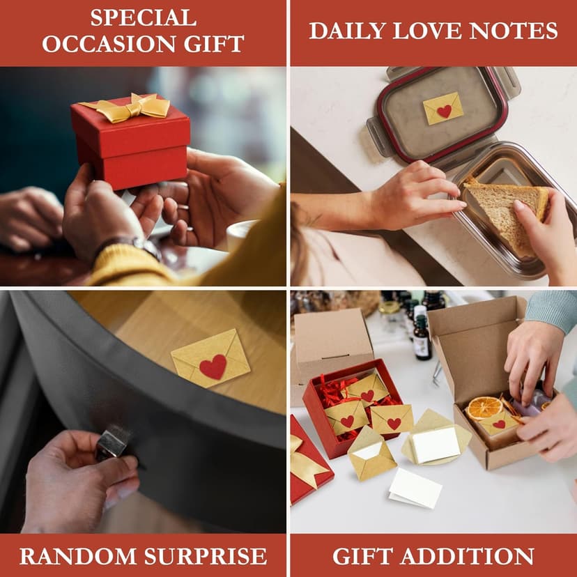 60 Love Notes For Him Her - Anniversary Card Long Distance Relationship Gifts For Boyfriend Girlfriend, Cute Couple Gifts For Valentines, Birthday, Mini Envelope Lunch Notes For Husband Wife