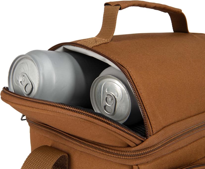 Carhartt Camping Cooler, Worksite Lunchbox, Soft Shell Cooler for Construction Sites, Work and Everyday Use Cooler, Brown