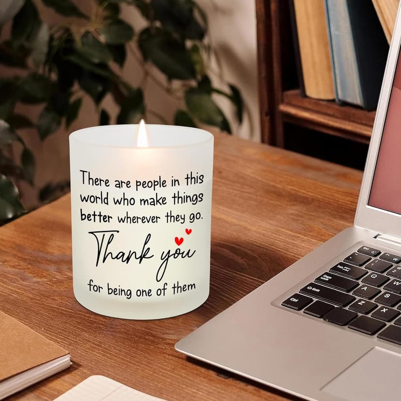OASSIE Thank You Gifts for Women - Long Lasting Vanilla Lavender Candle 10 Oz - Appreciation Inspirational Birthday Gifts for Women Coworkers Friend Teachers Nurses Boss Employees