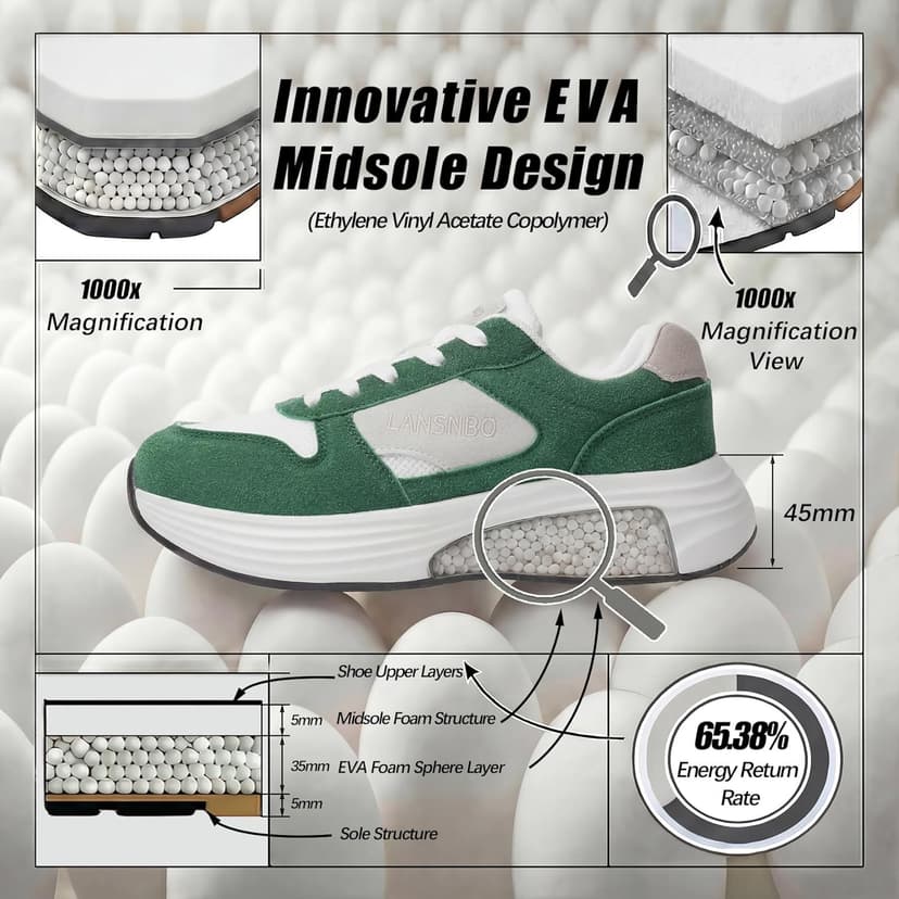 LANSNBO Women's Running Walking Shoes Wide Cushioned Comfortable Breathable Lightweight Non-Slip Athletic Fashion Sneakers for Tennis Gym Workout Fitness Cross Training Casual Footwear