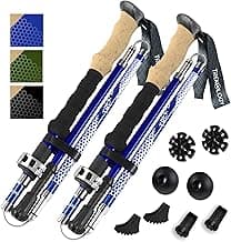 Trekology Trek-Z Collapsible Hiking & Trekking Poles - Balance Support for Seniors, Women, and Men, 2pc Per Set