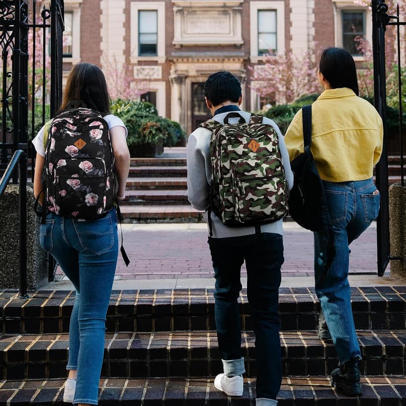 ZORFIN 26L Black Backpack for College, and Travel: Water Resistant Bookbag