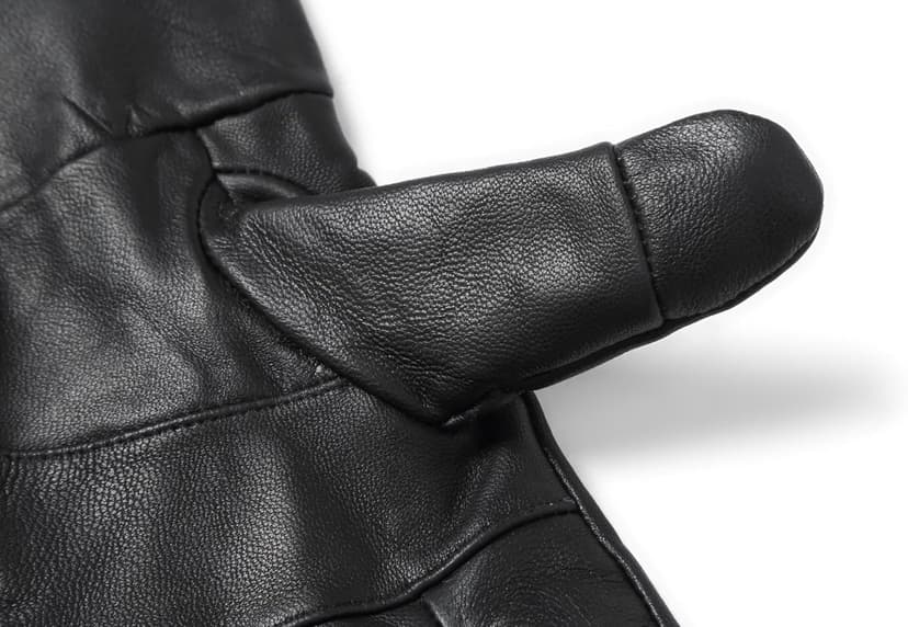 REED Men's Genuine Leather Warm Lined Driving Gloves - Touchscreen Texting Compatible