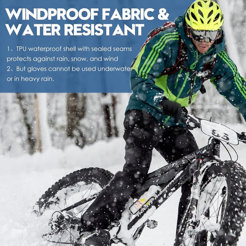 Bruvoalon Winter Gloves for Women & Men, 3M Thermal Insulation, Lycra Fabric, Touchscreen, Anti-Slip