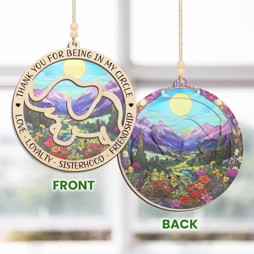 GEEMBI Elephant Gifts for Women - Suncatcher Christmas Ornaments 2025 for Tree Decorations - Elephant Ornament for Christmas Decorations, Sister Gifts for Friends, Friend Gift for Sister