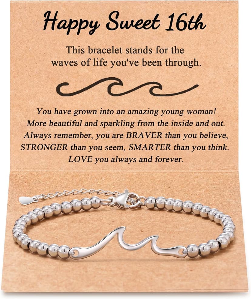 Tarsus Birthday Gifts for Women, Through The Waves of Life, Birthday Bracelet for Women Friend Sister Daughter Mom Grandma...