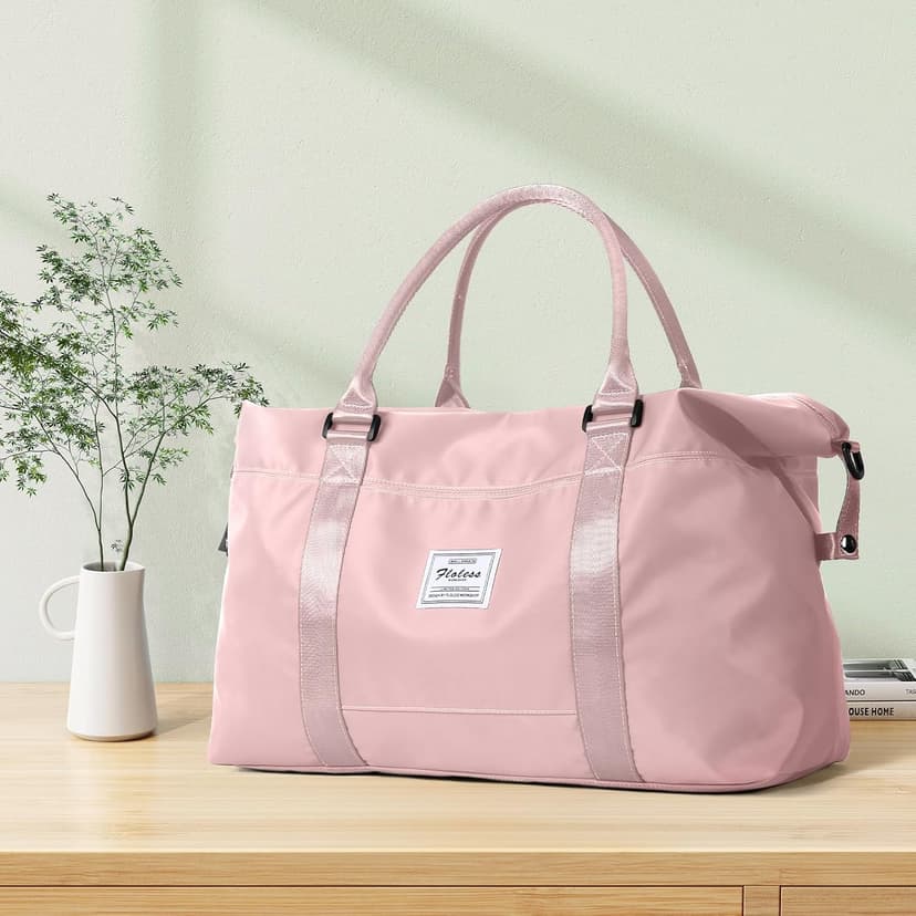 HYC00 Travel Duffel Bag,Carry-on Overnight Weekender Bags for Women,Sports Tote Gym Bag with Wet Pocket