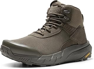 NORTIV 8 Men's Waterproof Military Tactical Work Boots Leather Motorcycle Combat Lightweight Non-Slip Hiking Boots for Men Defender