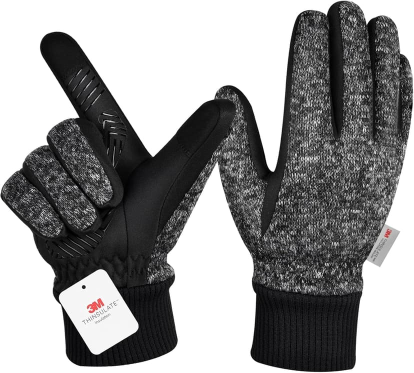MOREOK Winter Gloves for Men/Women -10°F 3M Thinsulate Warm Touch Screen Snow Ski Bicycle Bike Gloves for Driving/Cycling/Running/Hiking