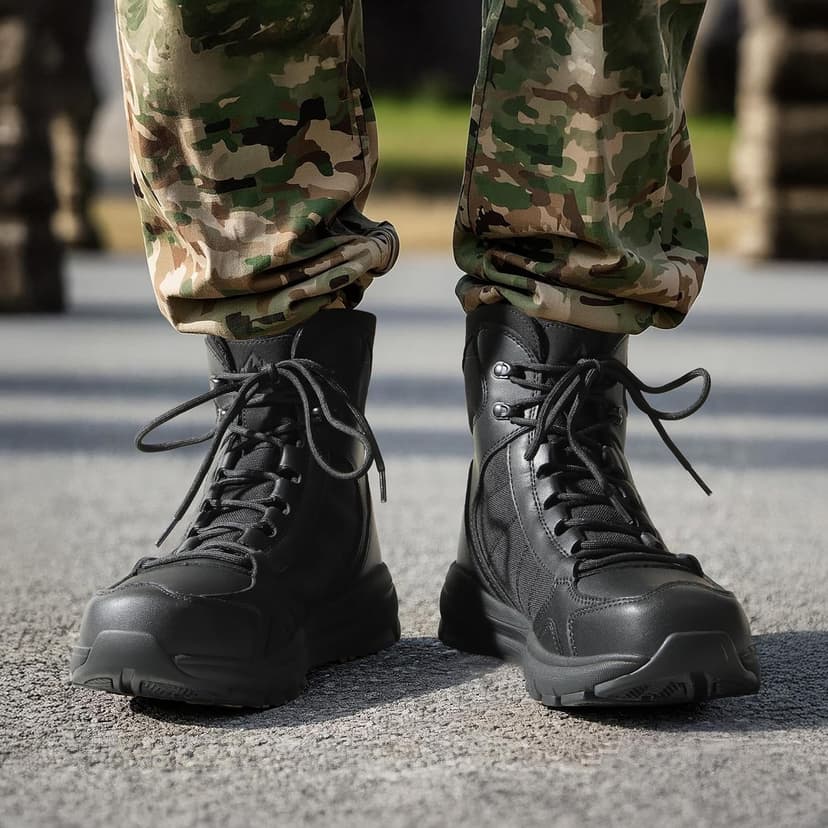 NORTIV 8 Men's Lightweight Military Tactical Work Boots Outdoor Hiking Motorcycle Combat Boots
