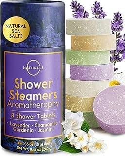 Shower Steamers Aromatherapy - Birthday Gifts for Women and Men - Shower Bombs Aromatherapy, Spa Day Essentials, Relaxation Spa Gifts - Self Care Galentines Gifts (Lavender 8 Count)