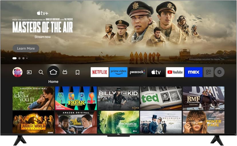 TCL 65-Inch Class S5 UHD 4K LED Smart TV with Fire TV (65S551F, 2024 Model), Dolby Vision, HDR PRO+, Dolby Atmos, Alexa Built-in with Voice Remote, Apple AirPlay 2 Compatibility, Streaming Television