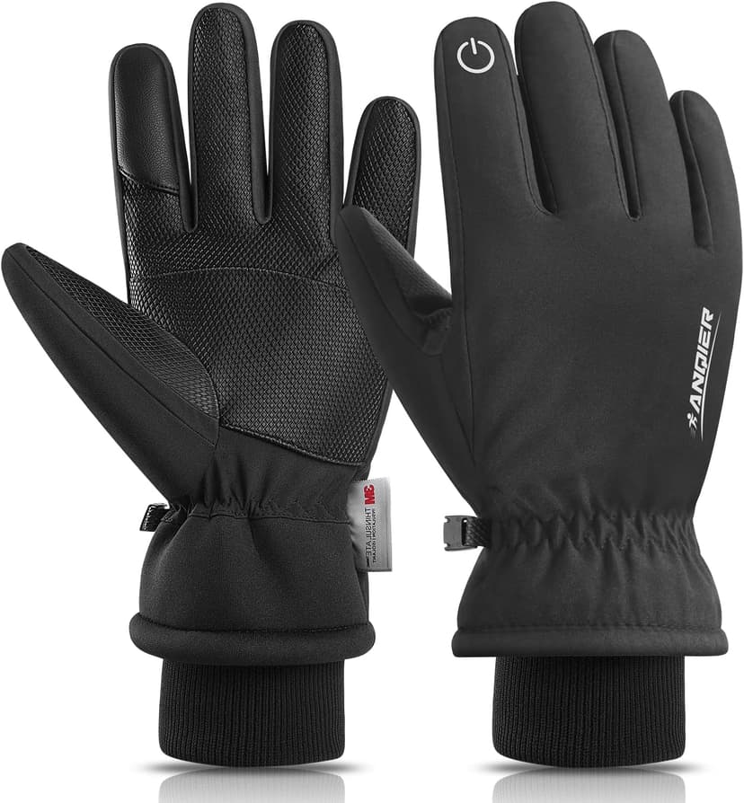 anqier Winter Gloves -30℉ Waterproof Windproof Thermal Touchscreen Gloves for Ski Hiking Running Men and Women