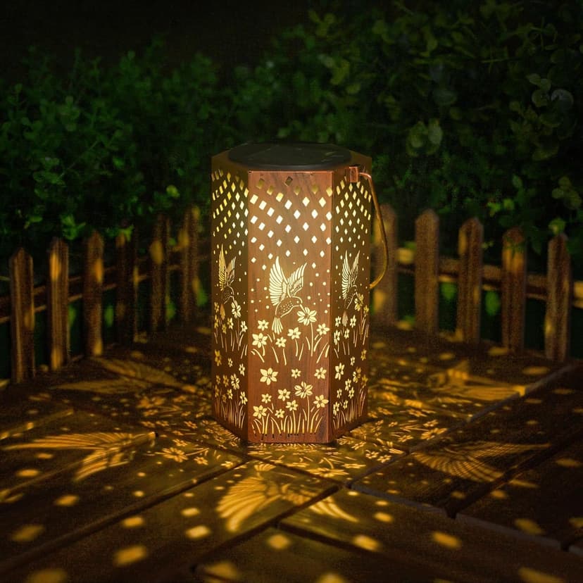 Birthday Gifts for Women Hummingbird Solar Lights Outdoor - Gifts for Mom, Mothers Day Gifts Solar Lanterns Outdoor Waterproof Garden Decoration for Outside, Outdoor, Patio, Yard, Lawn