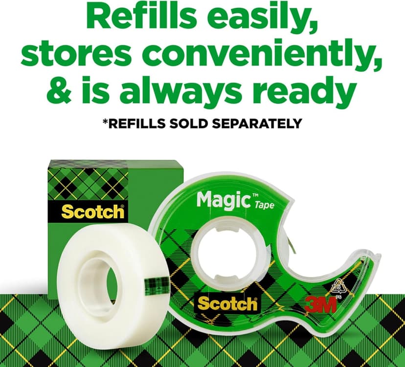 Scotch Magic Tape, Invisible, Home Office Supplies and Back to School Supplies for College and Classrooms, 6 Rolls with Dispensers