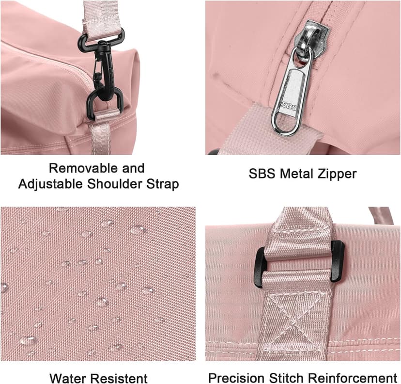 HYC00 Travel Duffel Bag,Carry-on Overnight Weekender Bags for Women,Sports Tote Gym Bag with Wet Pocket