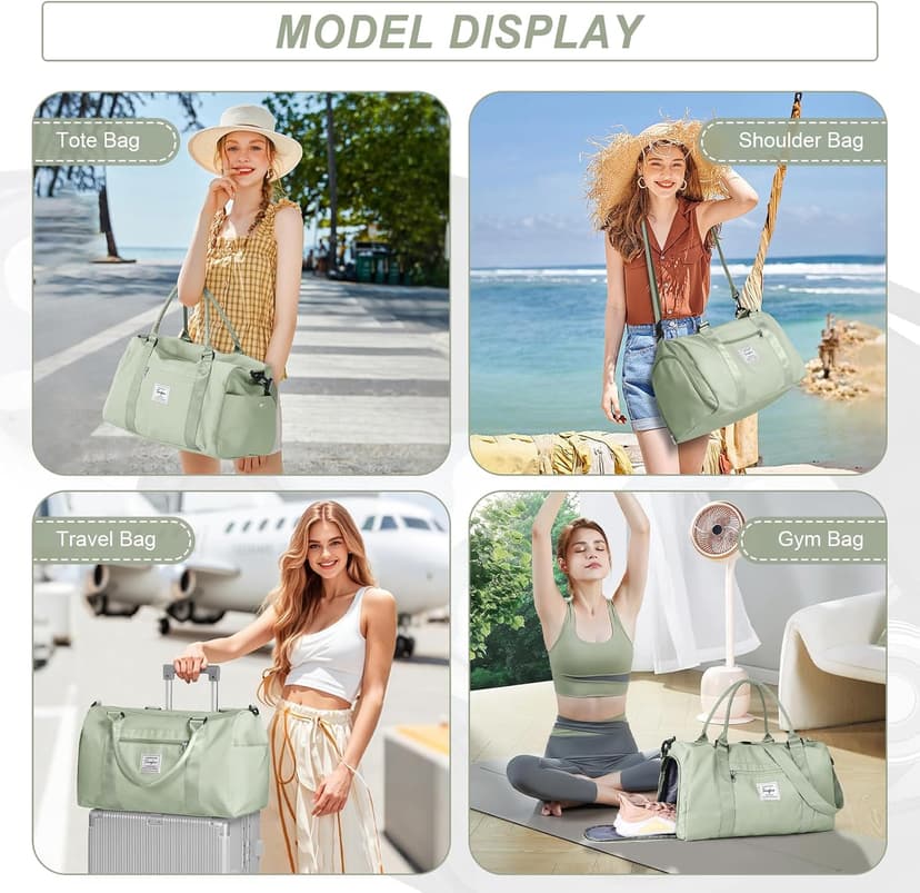 BJLFS Weekender Duffel Bags for Women Men, Travel Totes Bag for Airplane, Cute Sports Gym Dance Overnight Luggage Bag with Wet Pocket Shoe Compartment, Carry On Hospital Bag for Labor and Delivery