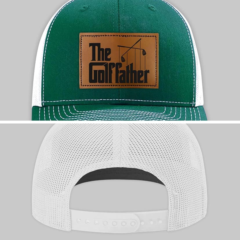 Father Golf Gifts - Dad Hat - Gifts for Dad from Daughter, Son, Kids - Golf Gifts for Men - Adjustable Fit, Comfortable Cotton, Perfect for Casual Wear - The Father Trucker Hat, Green