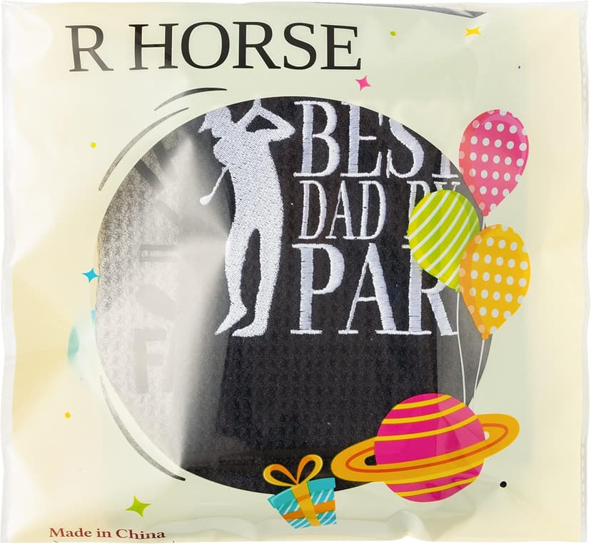 R HORSE 2Pcs Funny Golf Towel Gifts, Microfiber Embroidered Golf Towels for Bags with Clip, Sport Accessories Birthday for Men Women Golfer Fan