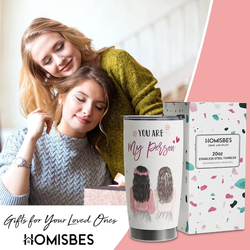 Best Friend Tumblers - You Are My Person 20oz - Perfect Gifts for Best Friends, Friendship Gifts