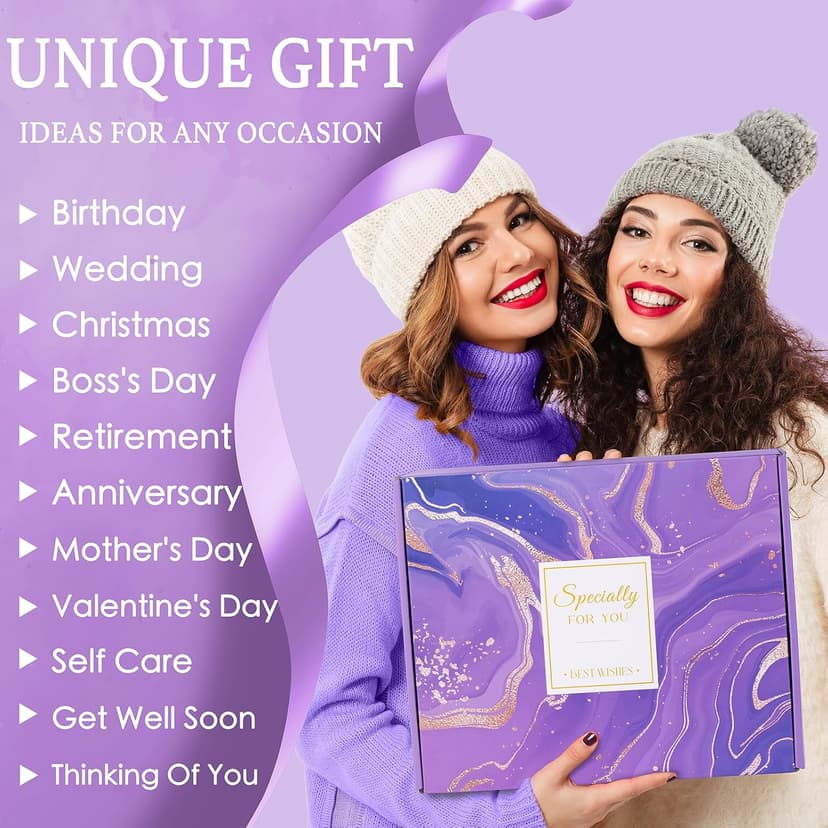 Birthday Gifts for Women Self Care Gifts Get Well Soon Gifts, Happy Birthday Spa Gift Baskets w/Flannel Blanket 40 OZ Tumbler Care Package for Mom Wife Sister Best Friend Her Daughter