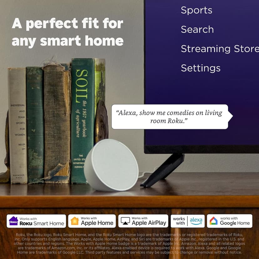 Roku Smart TV 2025 – 50-Inch Select Series, 4K HDR TV – RokuTV with Enhanced Voice Remote – Flat Screen LED Television with Wi-Fi for Streaming Live Local News, Sports, Family Entertainment