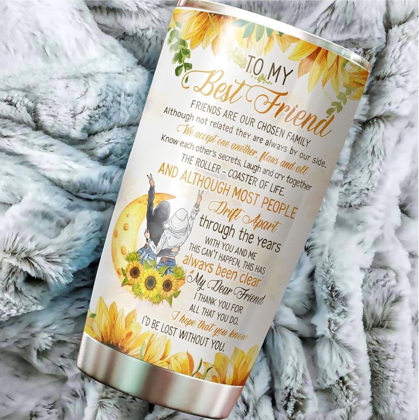 Gift for Best Friend - Best Friend Tumbler - Gifts for Bestie Women - Bestie Cup - Gifts for Best Friend Woman on Birthday, Christmas - To My Best Friend Coffee Mug - Bestie Tumbler 20 Oz