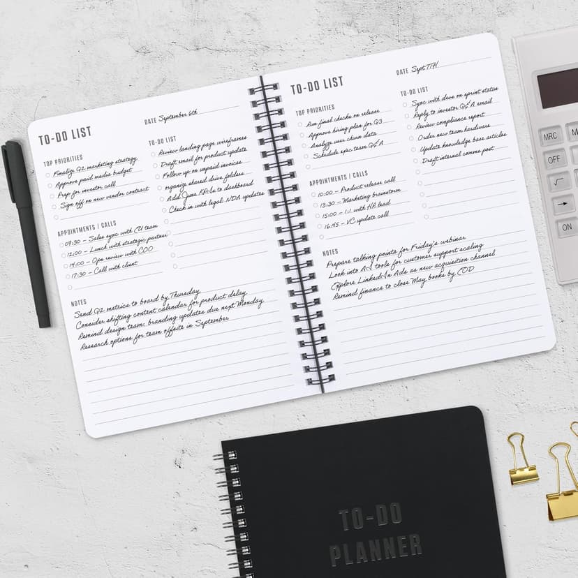 Durable 2026 Daily Planner - 7" x 10" Daily Planner with Weekly & Monthly Spreads for Easy Planning - Perfect Calendar Book for Women or Men To Organize All Appointments, Tasks and Boost Productivity