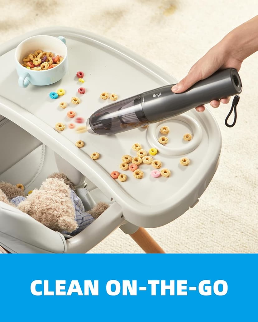 Brigii Crevice Vacuum, Cordless Mini Vacuum, 2 in 1 Handheld Vacuum & Air Duster, Lightweight 0.88lbs, USB-C Rechargeable-M5