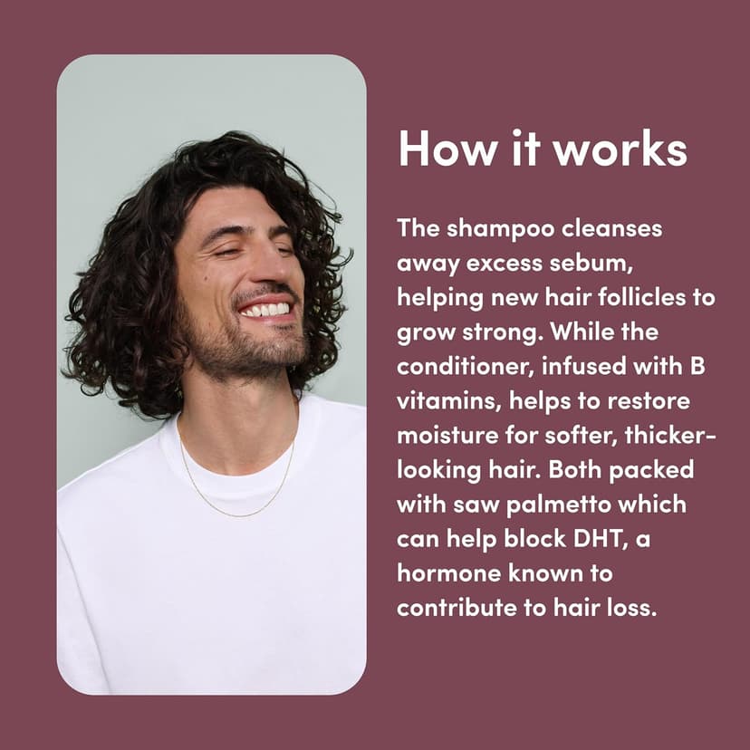 hims Thick Fix Shampoo & Conditioner Set - Thickening Shampoo and Conditioner with Saw Palmetto and Niacinamide - No Parabens or Sulfates, Vegan and Cruelty Free - Eucalyptus Grove - 2 x 6.4 fl oz