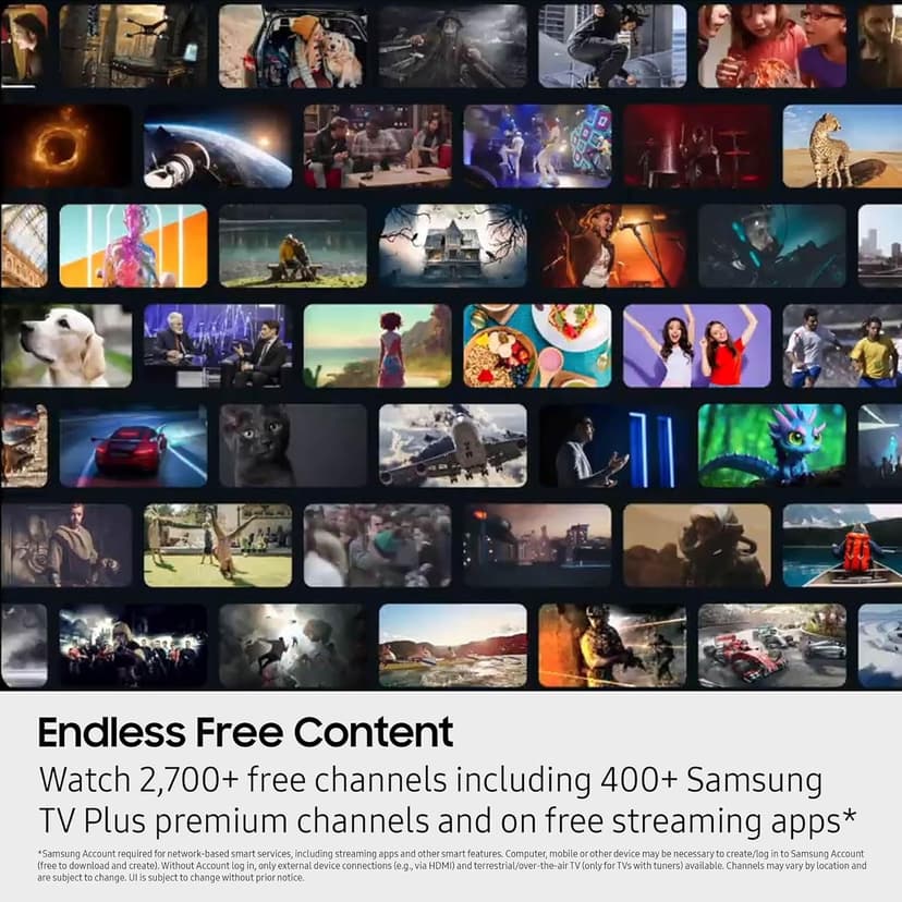 Samsung 50-Inch Class Crystal UHD U8000F 4K Smart TV (2025 Model) Endless Free Content, Crystal Processor 4K, MetalStream Design, Knox Security, Alexa Built-in