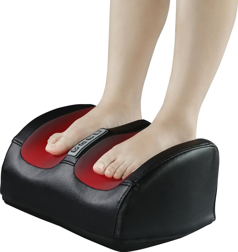 Shiatsu Foot Massager Machine with Heat, Foot and Calf Massager with Massage Roller, Deep Tissue Massager for Plantar Fasciitis, Pain Relief, Promotes Blood Circulation, Gifts for Women & Men