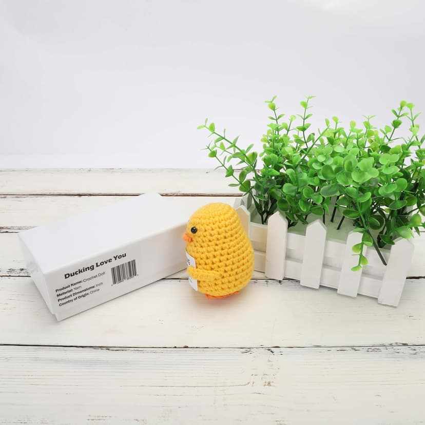 MBL Anniversary for Men Women Her - Funny Small Cute Crochet Duck Gifts for Women Men Wife Husband Girlfriend Boyfriend Fiance Couple Lover Him Birthday Wedding Christmas Stocking Stuffers Present