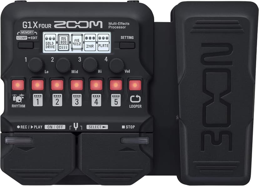 Zoom G1X Four Multi-Effects Processor with Expression Pedal for Electric Guitar