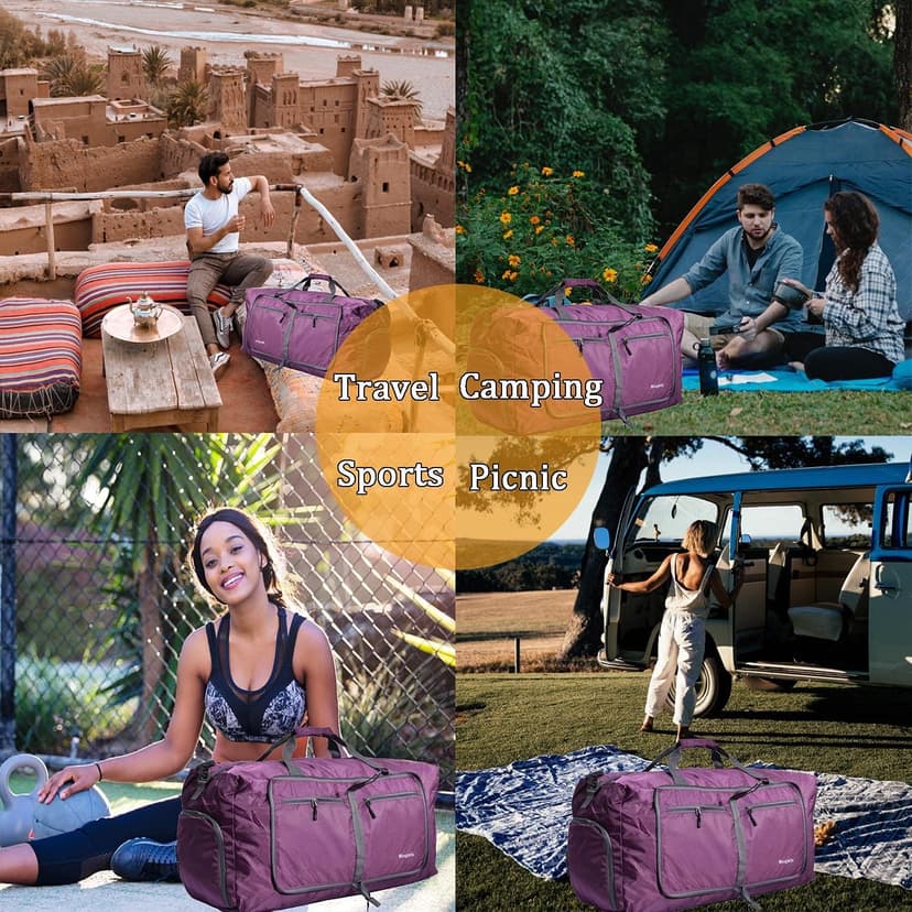 woogwin Travel Duffel Bag Large Foldable Waterproof Overnight Bag for Beach Swim Bags Pool Sports Gym