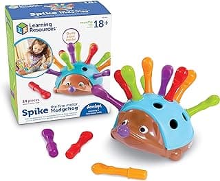 Learning Resources Spike The Fine Motor Hedgehog - Toddler Montessori Toys, Stacking Shape, Gifts For Boys And Girls, Sorting And Matching Skill Activities, Educational Games, Kindergarten