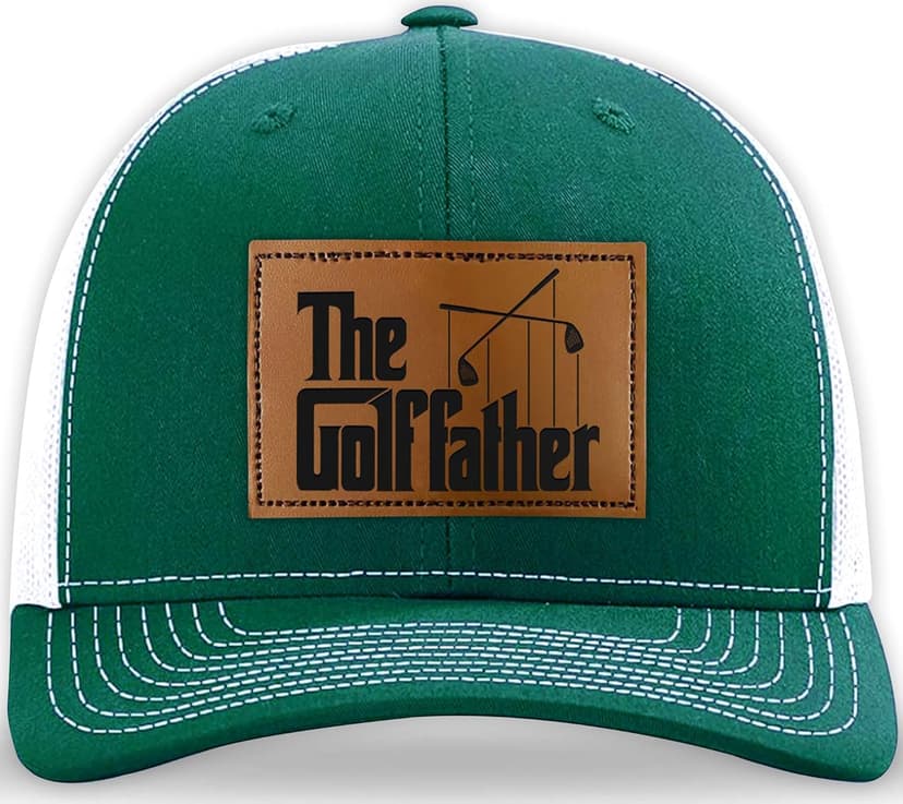 Father Golf Gifts - Dad Hat - Gifts for Dad from Daughter, Son, Kids - Golf Gifts for Men - Adjustable Fit, Comfortable Cotton, Perfect for Casual Wear - The Father Trucker Hat, Green