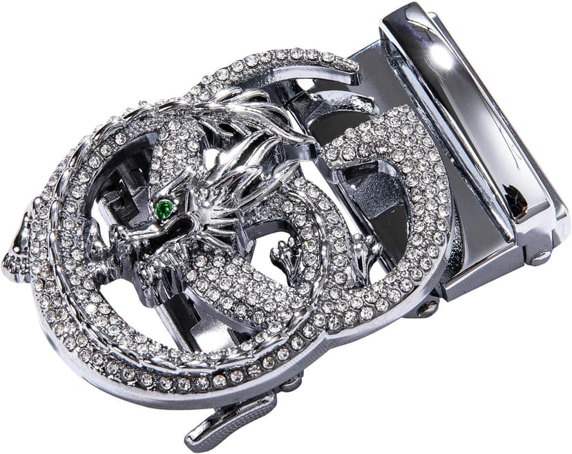 Dubulle Designer Mens Belts, Sliding Automatic Buckle Ratchet Dress Belt TOP Genuine Leather Strap Gifts